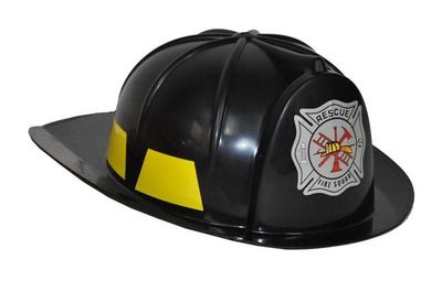 Brandweerhelm Zwart