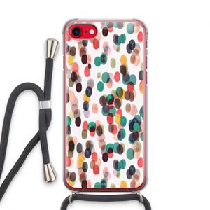 Tropical Dots: iPhone SE 2020 Transparant Hoesje met koord