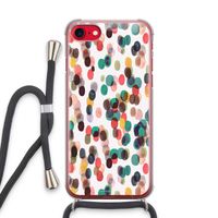 Tropical Dots: iPhone SE 2020 Transparant Hoesje met koord