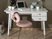 Bureau BILAL 125 cm wit - thumbnail