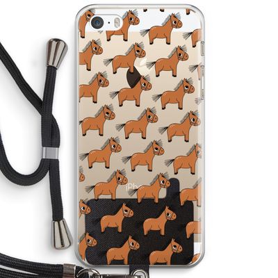 Pony: iPhone 5 / 5S / SE Transparant Hoesje met koord