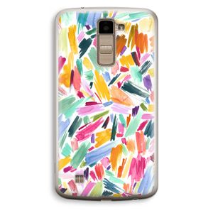 Watercolor Brushstrokes: LG K10 (2016) Transparant Hoesje