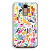Watercolor Brushstrokes: LG K10 (2016) Transparant Hoesje