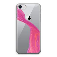 Paarse stroom: iPhone 8 Transparant Hoesje