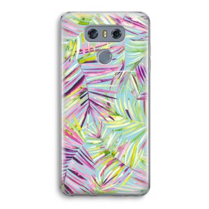 Tropical Palms Blue: LG G6 Transparant Hoesje