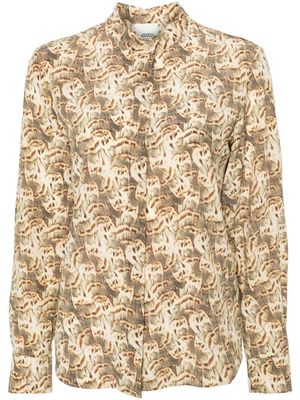 ISABEL MARANT Ilda blouse met abstracte print - Beige