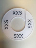 Maatring 9cm wit/zwart XXS