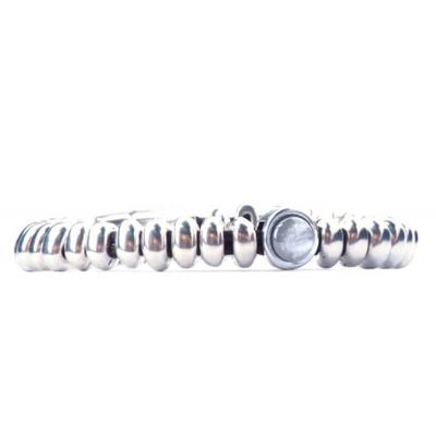 Qoss Armband Liv Grijze Bol - Maat S