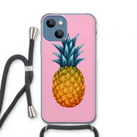Grote ananas: iPhone 13 mini Transparant Hoesje met koord