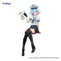 Re:Zero Starting Life in Another World Noodle Stopper  PVC Statue Rem Police Officer Cap with Dog Ears 14 cm - thumbnail