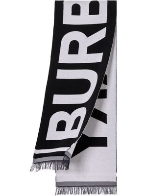 Burberry Kids écharpe à logo en jacquard - Noir
