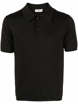SANDRO polo à col pointu - Noir