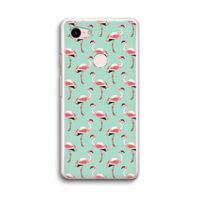 Flamingoprint groen: Google Pixel 3 Transparant Hoesje Flamingoprint groen: Google Pixel 3 Transparant Hoesje