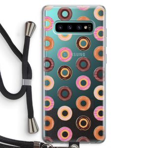 Donuts: Samsung Galaxy S10 Plus Transparant Hoesje met koord