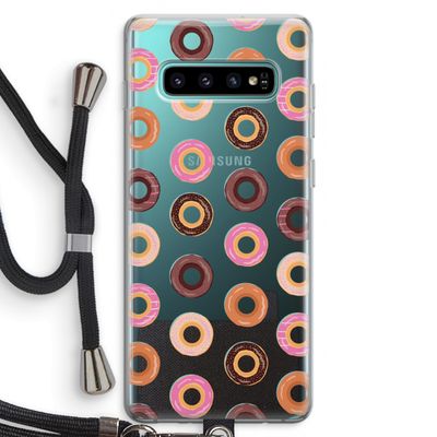 Donuts: Samsung Galaxy S10 Plus Transparant Hoesje met koord