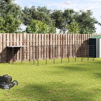 Hondenkennel 10,89 m² staal zwart