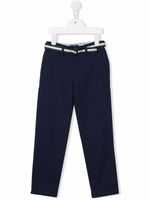 POLO RALPH LAUREN KIDS pantalon chino droit à taille ceinturée - Bleu