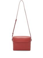 Jil Sander square leather shoulder bag - Rouge