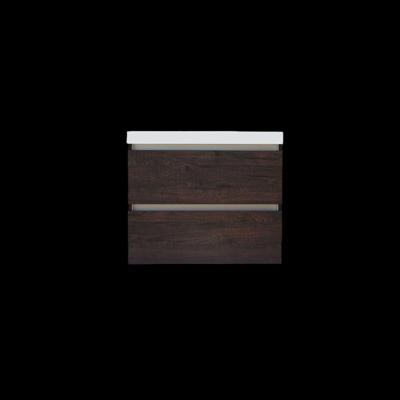 Onderkast Sanilux Trendline Met Greeplijst Aluminium 60x47x52 cm Brown Oak Sanilux