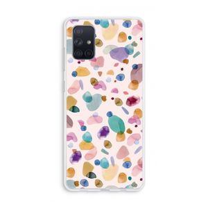 Terrazzo Memphis Pink: Galaxy A71 Transparant Hoesje