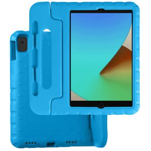 Basey iPad 10.2 2021 Kinderhoesje Foam Case Hoesje Cover Hoes -Blauw