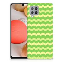 Samsung Galaxy A42 TPU bumper Waves Green