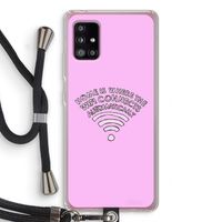 Home Is Where The Wifi Is: Samsung Galaxy A51 5G Transparant Hoesje met koord