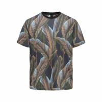 Heren-T-Shirt met Korte Mouwen Only & Sons Onskobe Reg Banana Leaf Zwart - Maat: M