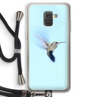 Kolibri: Samsung Galaxy A8 (2018) Transparant Hoesje met koord