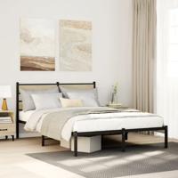 Bedframe zonder matras metaal sonoma eikenkleurig 140x200 cm