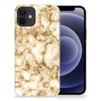 iPhone 12 | 12 Pro (6.1") | TPU | Siliconen hoesje | Marmer Goud