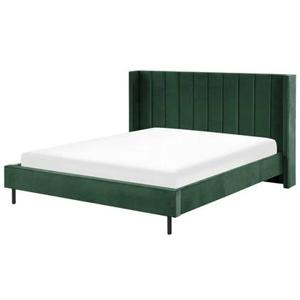 Beliani - VILLETTE - Tweepersoonsbed - Groen - 180 x 200 cm - Fluweel