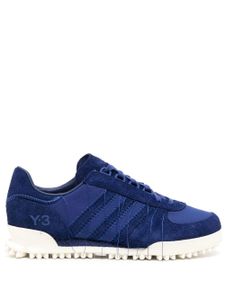Y-3 baskets lacées à logo imprimé - Bleu