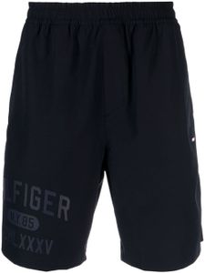 Tommy Hilfiger logo-print track shorts - Bleu