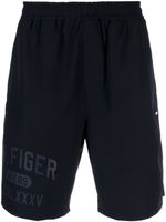 Tommy Hilfiger logo-print track shorts - Bleu - thumbnail