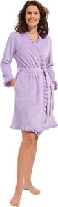 Lila fleece kimono met ruffles - 100 cm-S (36-38)