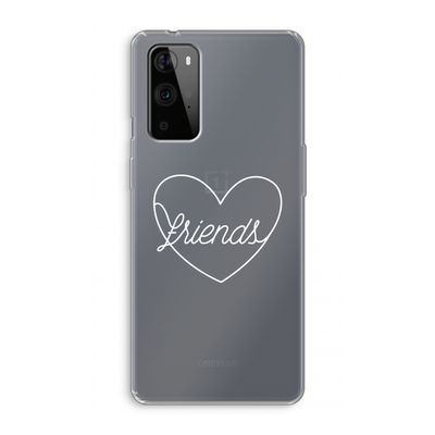 Friends heart pastel: OnePlus 9 Pro Transparant Hoesje