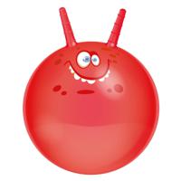 Eddy Toys Skippybal funny faces - rood - Dia 45 cm - buitenspeelgoed voor kleine kinderen   -