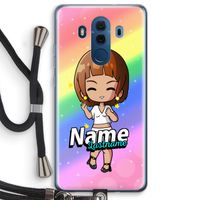 Chibi Maker vrouw: Huawei Mate 10 Pro Transparant Hoesje met koord