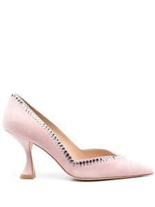 Stuart Weitzman escarpins à ornements en cristal 70 mm - Rose