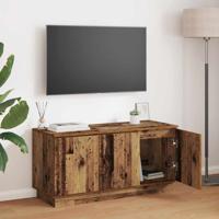 TV-meubel met LED Oud Hout 100 x 38 x 49 cm Bewerkt hout