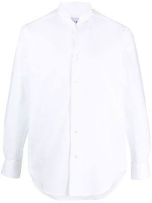 D4.0 chemise en popeline à col italien - Blanc
