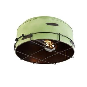 QAZQA Industriële plafondlamp groen 35 cm - Barril