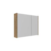 Saniclass Holz Frame Spiegelkast - 80x63x16cm - inclusief zijpanelen - Eiken natural SW1420836/SW1212816