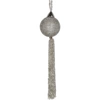 Ornament kerstbal kwastje glas helder 20 cm - Hd collection