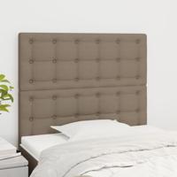 Hoofdborden 2 st 100x5x78/88 cm stof taupe