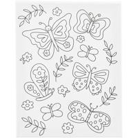 Creativ Company Schildercanvas met print, vlinders, d: 1,6 cm, afm 24x30 cm, 360 gr, 1 stuk