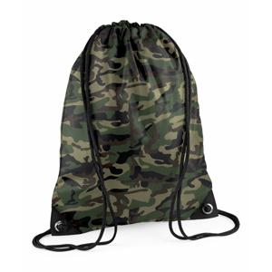 Sport gymtas in jungle camouflage - met rijgkoord - 45 x 34 cm - 12 liter