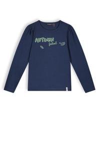 NoNo Meisjes shirt - Koss - Navy blauw