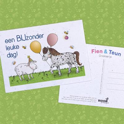 BLOOM your message Fien en Teun Bloeikaart - BIJzonder leuke dag